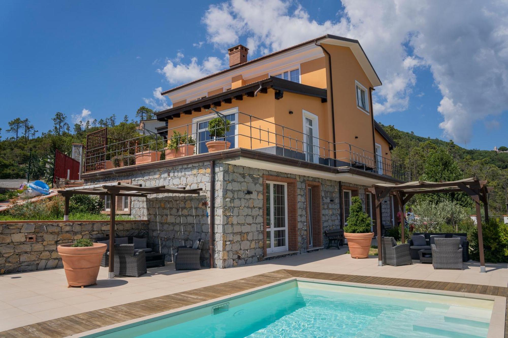 066 - Villa Letizia, Elegante 3 Piscina E Natura, 10 Minuti Da Mare E Spiaggie Casarza Ligure Exterior photo